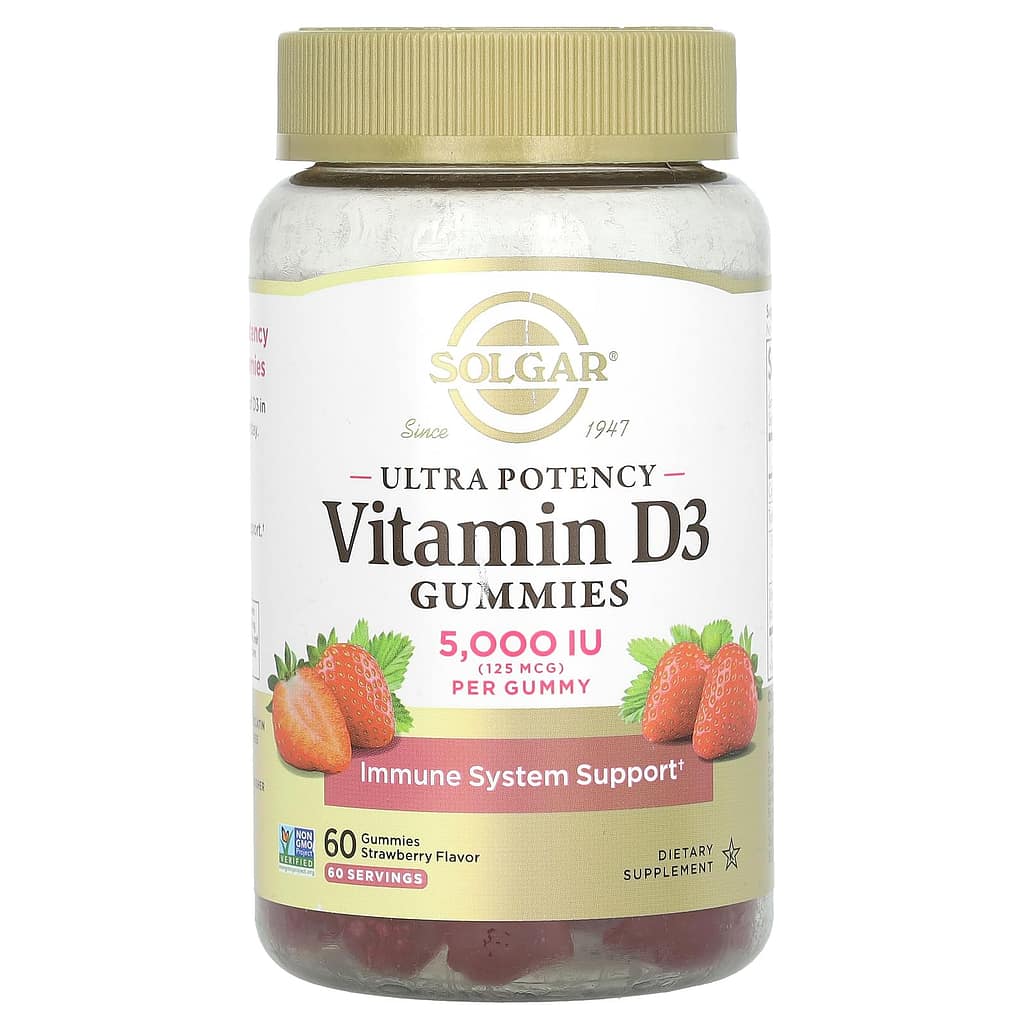 Solgar Vitamina D 5,000IU 60 Gomitas — Bienestar