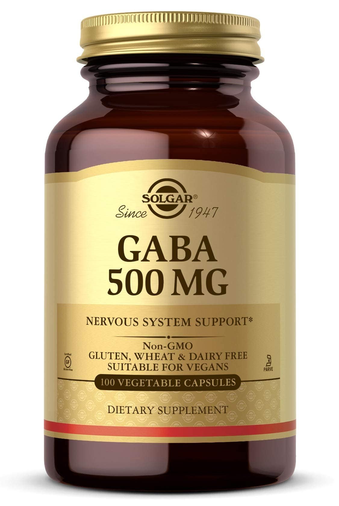 Solgar GABA 500 mg 100 Cápsulas — Relajación