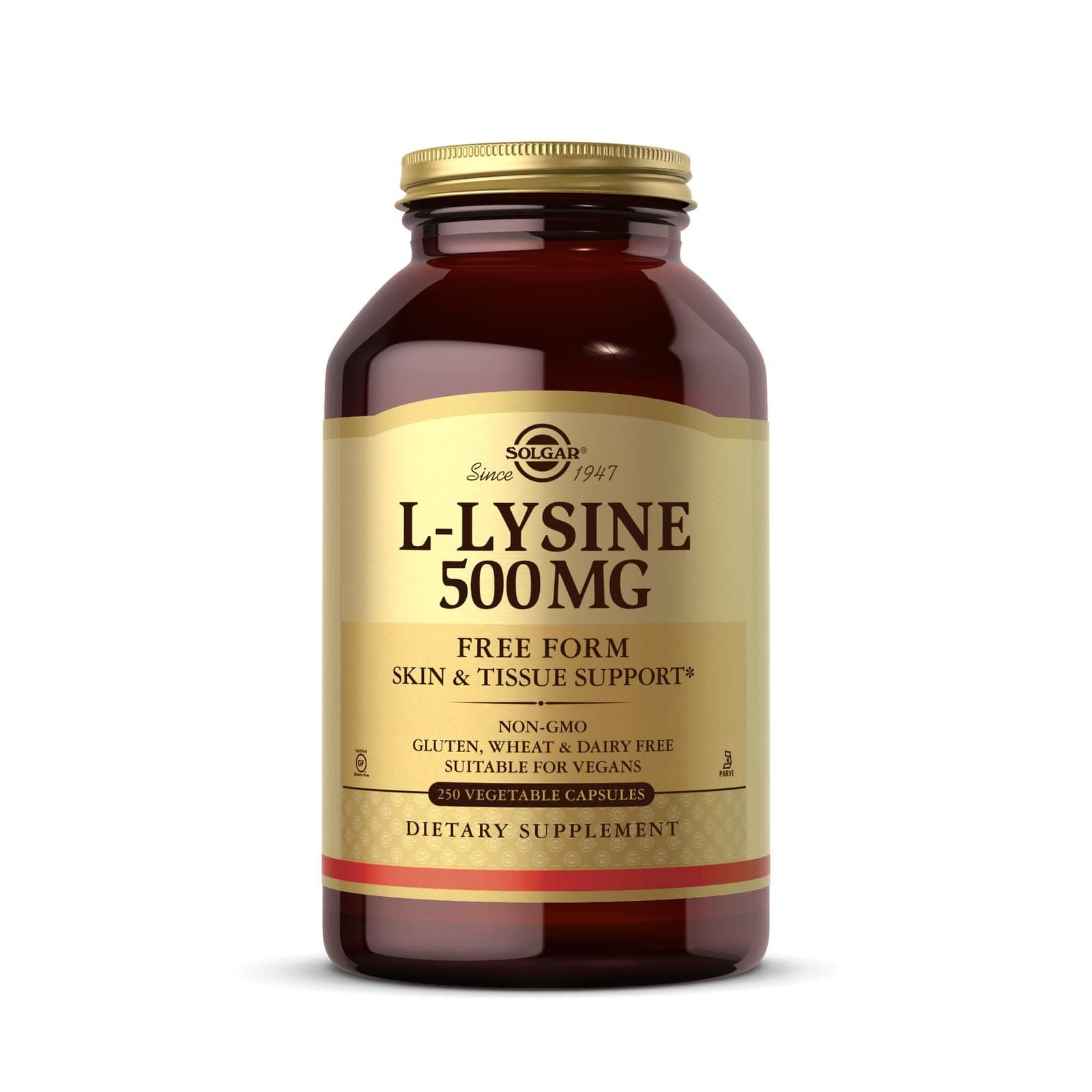 Solgar L-Lisina 500MG 250 Cápsulas — Confort