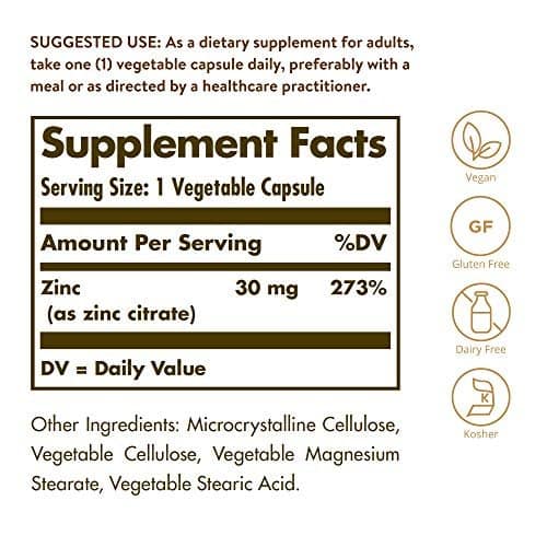 Solgar Citrato de Zinc Cáps Vegetales 100 Cáps - Imagen 3